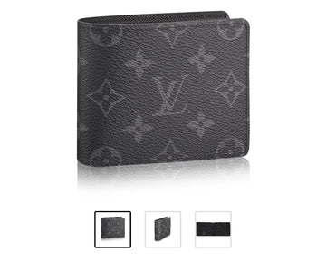 Wallet Louis Vuitton Monogram Eclipse gris